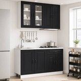  Kuhinjska jedinica KALMAR 4 kom. Crna Konstruirano drvo | shoptok.hr