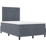  Okvir kreveta s madracem i LED-om tamno siva 120x190 cm baršun | shoptok.hr