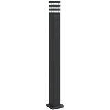  Vanjska podna svjetiljka s utičnicom crna 110 cm aluminijska | shoptok.hr