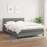 Okvir kreveta s oprugama i madrac svjetlosivi 140x200cm tkanina | shoptok.hr