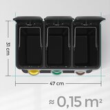 Songmics Koš za smeti 3v1, 3 x 8 L | Shoptok.si