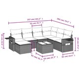 vidaXL 8-dijelni set vrtnih sofa s jastucima smeđi od poliratana | shoptok.hr