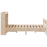 Krevet s regalom za knjige bez madraca 135x190 cm od borovine | Eponuda.ba