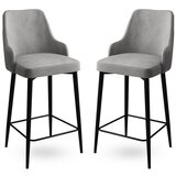 Hanah home enox - grey, black greyblack bar stool set (2 pieces) | Eponuda.ba