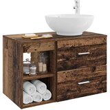  Set namještaja za kupaonicu 2 kom. Staro drvo Konstruirano drvo Smeđa 49,5 x 44,5 x 80 cm | Shoptok.si