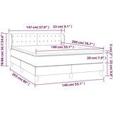  S oprugama i madracem plavi 140x200 cm od tkanine | shoptok.hr