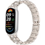 INF tanek diamantni zapestni pas, združljiv z xiaomi mi band 8/9/10 - nerjaveče jeklo beige, (5000090581) | Shoptok.si