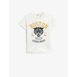 Koton Tiger Printed Short Sleeve T-Shirt Crew Neck Cotton cene
