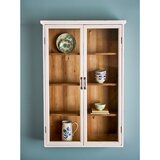 Bloomingville Bela stenska vitrina iz masivne jelke 81x122x18 cm Hazem – | Shoptok.si