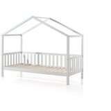 Vipack bijeli dječji krevet u obliku kućice od borovine Dallas, 90 x 200 cm Cijene