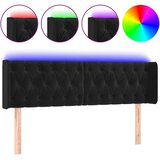 Maison Chic led posteljno vzglavje - vzglavna omarica - nočna omarica črno 163x16x78/88 cm žamet, (21707646) Cene