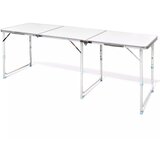 vidaXL Zložljiva aluminijasta miza za kamp. z nastavljivo višino 180 x 60 cm Cene