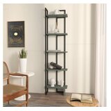 Hanah home Bookshelf Alice, 36,4x180x19,6 cm, Crno-maslinasta | Eponuda.ba