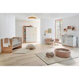 Jimmylee OTROŠKA POSTELJICA Leo 144/77/89 cm siva, barve hrasta | Shoptok.si