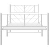 Metalni okvir kreveta uzglavlje i podnožje bijeli 80x200 cm | shoptok.hr