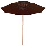  Suncobran s dvije razine i drvenim stupom 270 cm terakota | shoptok.hr