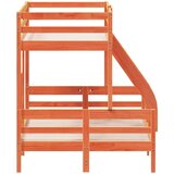 vidaXL Krevet na kat 80x200/120x200 cm masivna borovina voštano smeđi | shoptok.hr