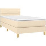  box spring s madracem LED krem 90x200 cm od tkanine | shoptok.hr