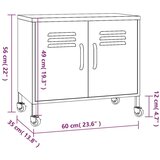 Ormarić za pohranu bijeli 60 x 35 x 56 cm čelični | shoptok.hr