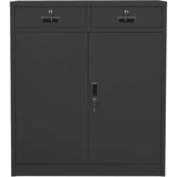 vidaXL Pisarniška omara antracitna 90x40x102 cm jeklo | Shoptok.si