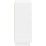  Strani šal Bela visok sijaj 66 x 34,5 x 87 cm Inženirski les, (5000217603) | Shoptok.si