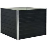  Povišena vrtna gredica antracit 100x100x77 cm pocinčani čelik | shoptok.hr