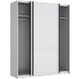 CARRYHOME omara z drsnimi vrati, bela, bela, visoki sijaj | Shoptok.si