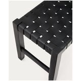 Kave Home Črna usnjena klop Calixta – | Shoptok.si