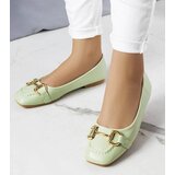 Gemre Green ballet flats with gold embellishment Iris Cijene