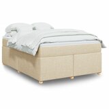  Krevet s oprugama i madracem krem 140 x 190 cm od tkanine | shoptok.hr