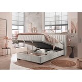 MID.YOU POSTELJA Z VZMETNICO 140 cm x 200 cm , tekstil, leseni material bež | Shoptok.si