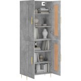  Visoka komoda siva betona 69,5x34x180 cm od konstruiranog drva | shoptok.hr