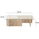 Hanah home Klub sto Escape 105x30x65cm Bež | Eponuda.ba