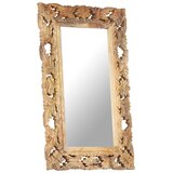  Ručno izrezbareno ogledalo smeđe 80 x 50 cm masivno drvo manga | shoptok.hr