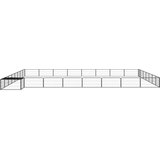  Ograda za pse s 32 panela crna 100 x 50 cm čelik obložen prahom | shoptok.hr