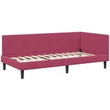 vidaXL Kutni okvir kreveta boja crnog vina 100 x 200 cm Baršun | shoptok.hr