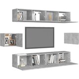  6-dijelni set TV ormarića siva boja betona od iverice | shoptok.hr
