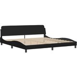  Okvir kreveta s LED svjetlima crni 200 x 200 cm od umjetne kože | shoptok.hr