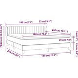  Box spring postelja z vzmetnico svetlo siva 180x200 cm blago, (20789963) | Shoptok.si