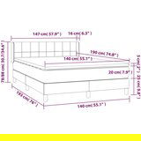  Box spring posteljni z vzmetnico svetlo siv 140x190 cm blago, (20900795) | Shoptok.si