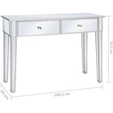  Zrcalna konzolna mizica MDF in steklo 106,5x38x76,5 cm, (20625503) | Shoptok.si