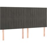  Posteljno vzglavje temno sivo 160x5x118/128 cm žamet, (20793672) | Shoptok.si