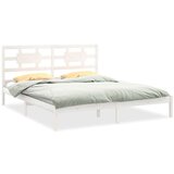  Posteljni okvir bel iz trdnega lesa 160x200 cm, (20644870) | Shoptok.si