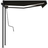 Tenda na ručno uvlačenje s LED svjetlima 3 5 x 2 5 m antracit | shoptok.hr