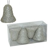  Ukrasi za jelku - srebrna zvona 7 cm 4 kom | ePonuda.com