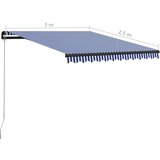  Ročno zložljiva tenda 300x250 cm modra in bela, (20693055) | Shoptok.si