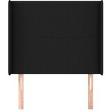  Uzglavlje s ušima crno 83x16x118/128 cm od tkanine | shoptok.hr