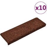  Otirači za stepenice 10 kom 65x21x4 cm smeđi | shoptok.hr