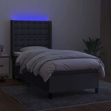  Krevet box spring s madracem LED tamnosivi 80 x 200 cm tkanina | shoptok.hr