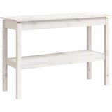  Konzolna mizica bela 110x40x75 cm trdna borovina, (20711714) | Shoptok.si